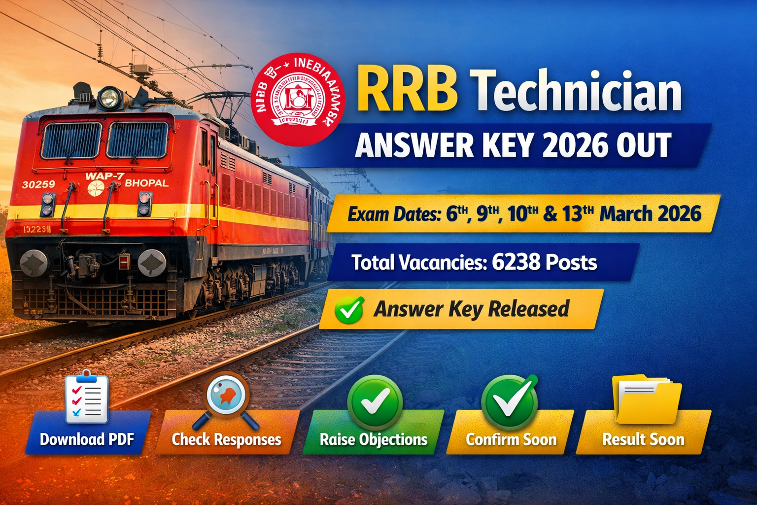 RRB Technician Answer Key 2026 Released